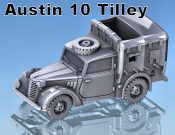1:100 Scale - Austin 10 Tilley - Top Flap Open